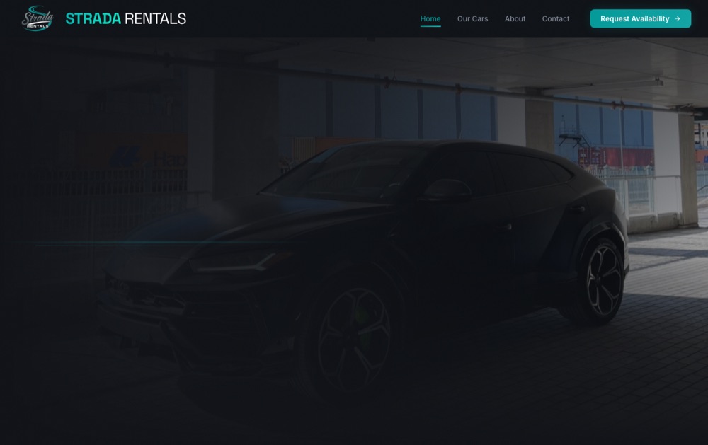 Strada Rentals website built by Webscales